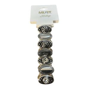 Mixit silver tone charm bracelet NWT